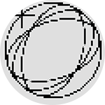 pixelated circles/sphere