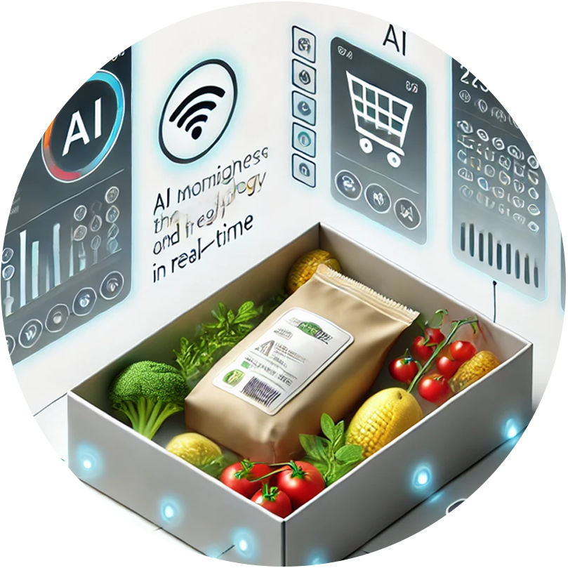 AI generated image of food packaging