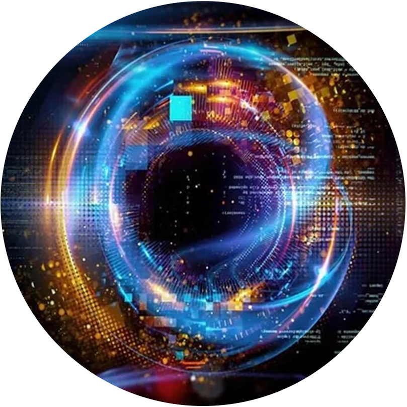 swirl of light and tech abstract