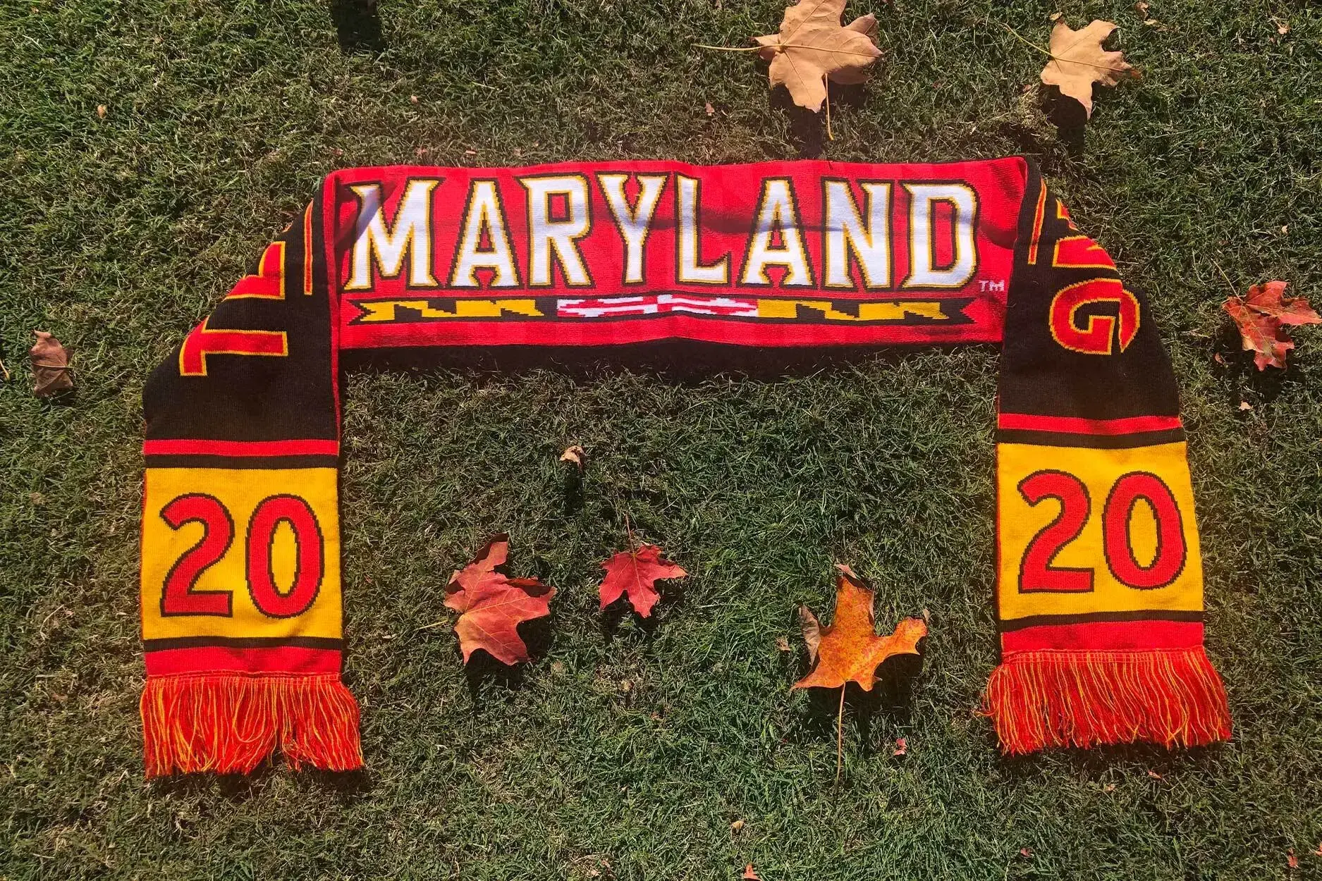 The 2020 Commemorative homecoming with bands of Maryland red, gold and black