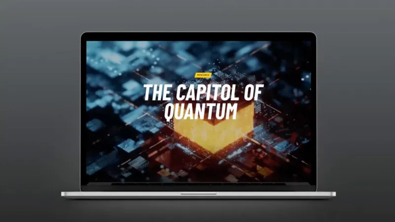 Front page of a website "The capital of quantum"